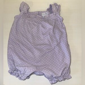 BABY GAP Lavender Polka Dot Baby Romper 0-3 Months
